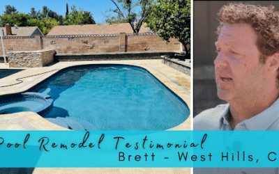 Brett: A Clean Backyard Pool Remodel with Crack Repair in West Hills