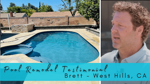 Brett: A Clean Backyard Pool Remodel with Crack Repair in West Hills